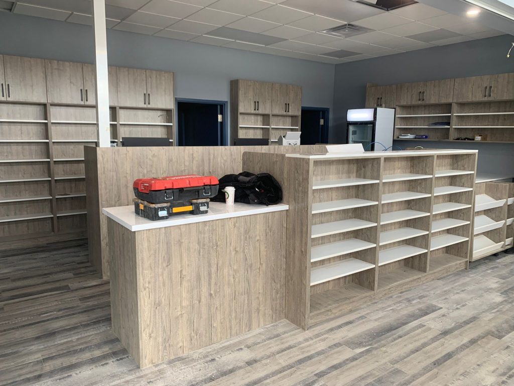 Pharmacy renovation contractor project at Pharmasave Neighbourhood in Richmond Hill, Ontario